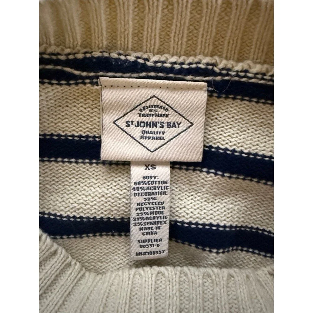 St. John’s Bay Woman’s Striped Heart Sweater